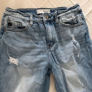 Kancan Faded Blue Ripped Boyfriend Jeans